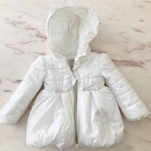 White puffer coat